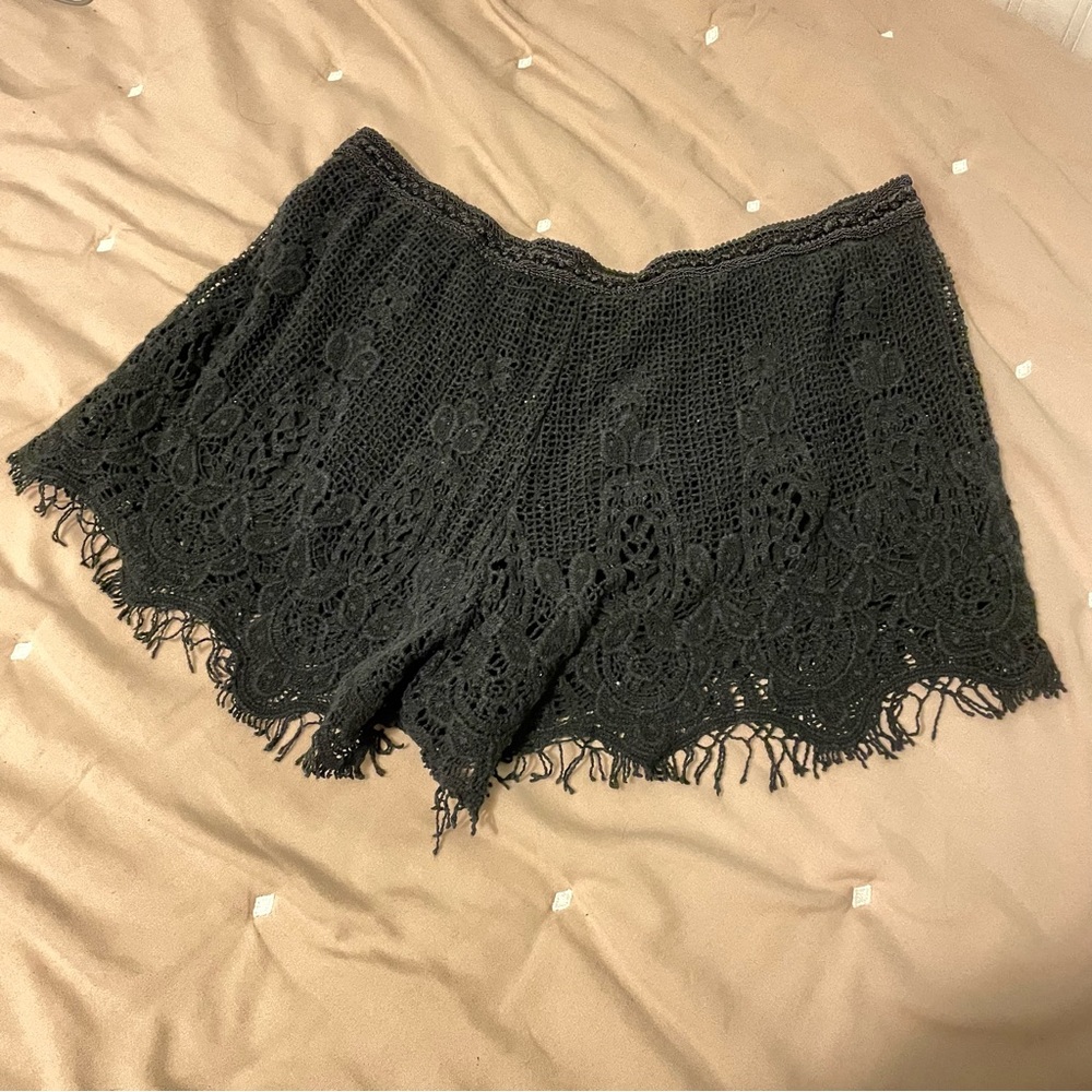Mossimo Crochet Overlay Elastic Waist Shorts sz XXL - Picture 2 of 5